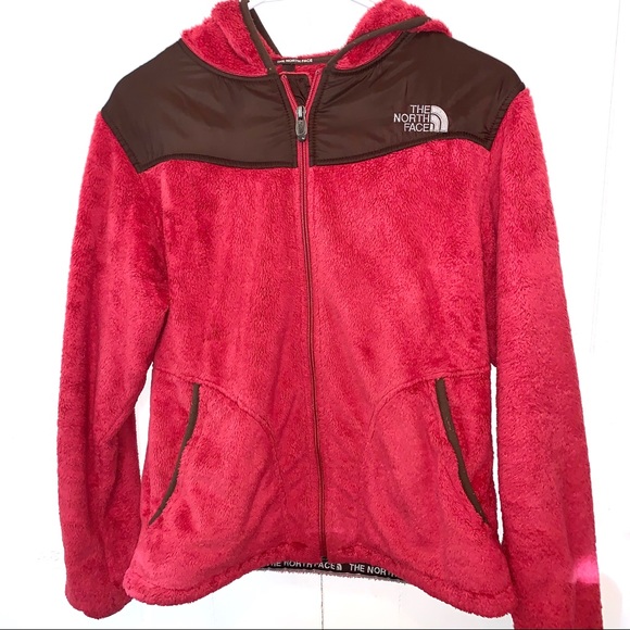 The North Face Jackets & Blazers - Wine Pink & Brown Fuzzy North Face Jacket